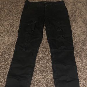 DSTLD Womens Mid Rise Skinny Jeans In Black
